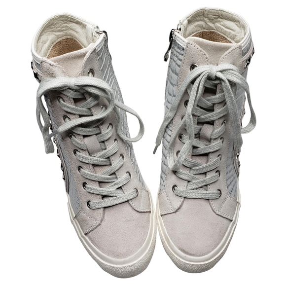 Vintage Havana | Snake Multi Star Studded High Top Block Heel Sneakers Women 7.5 - Picture 5 of 12